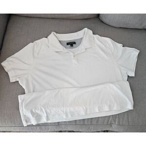 Banana Republic Lux Touch Performance Polo White Short Sleeve XL